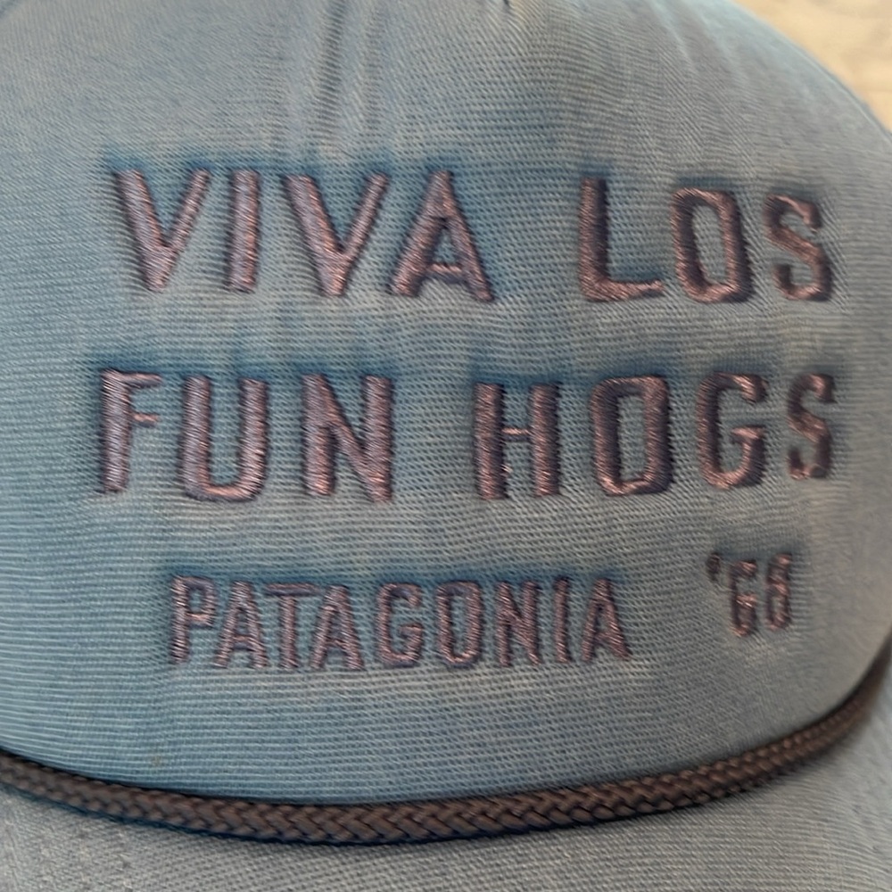 Viva Los Fun Hogs - Rare Patagonia Light Blue Mesh Cap
